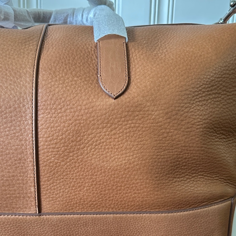 Shinola Classic Canfield Holdall Tan Leather Duffel Bag New! - Picture 4 of 12